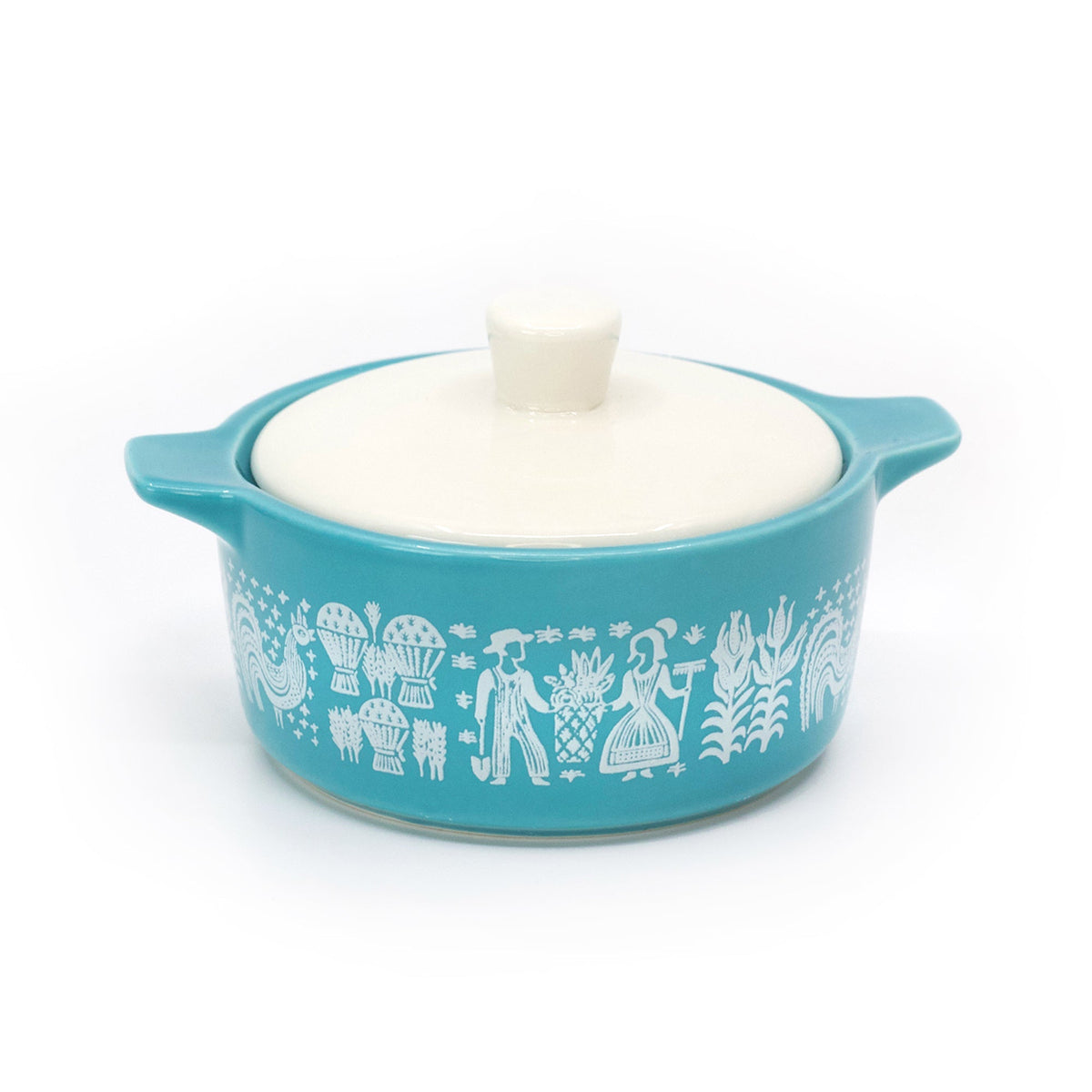 Pyrex-Inspired Butterprint Casserole Ceramic Trinket Box - Che Cose Belle