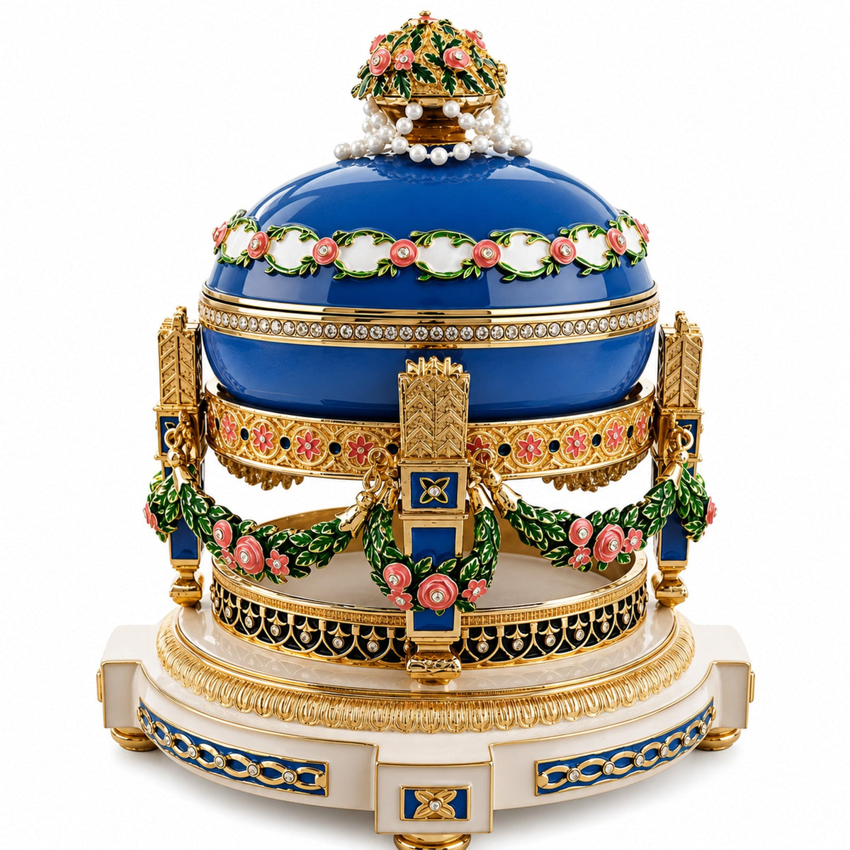 1907 Love Trophies Egg (Cradle with Garlands) Musical Royal Easter Egg