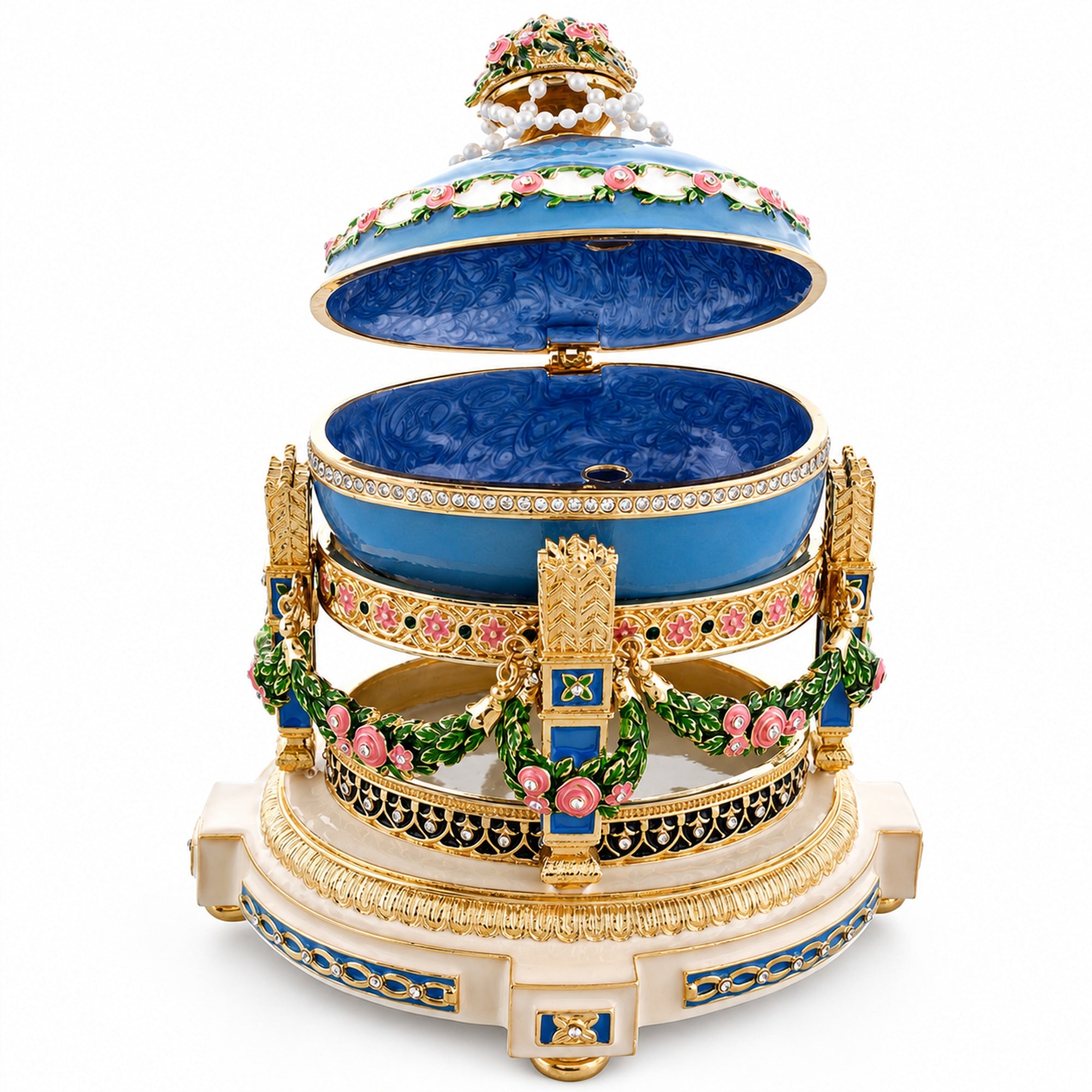 1907 Love Trophies Egg (Cradle with Garlands) Musical Royal Easter Egg