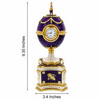 1904 Kelch Chanticleer Royal Imperial Musical Easter Egg in Purple Enamel