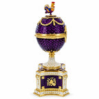 1904 Kelch Chanticleer Royal Imperial Musical Easter Egg in Purple Enamel