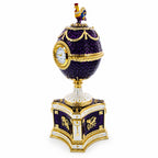 1904 Kelch Chanticleer Royal Imperial Musical Easter Egg in Purple Enamel