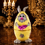 Bunny in the Easter Egg Metal Trinket Box Figurine
