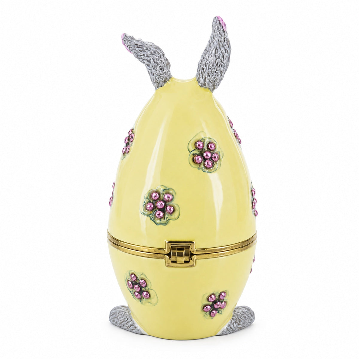 Bunny in the Easter Egg Metal Trinket Box Figurine