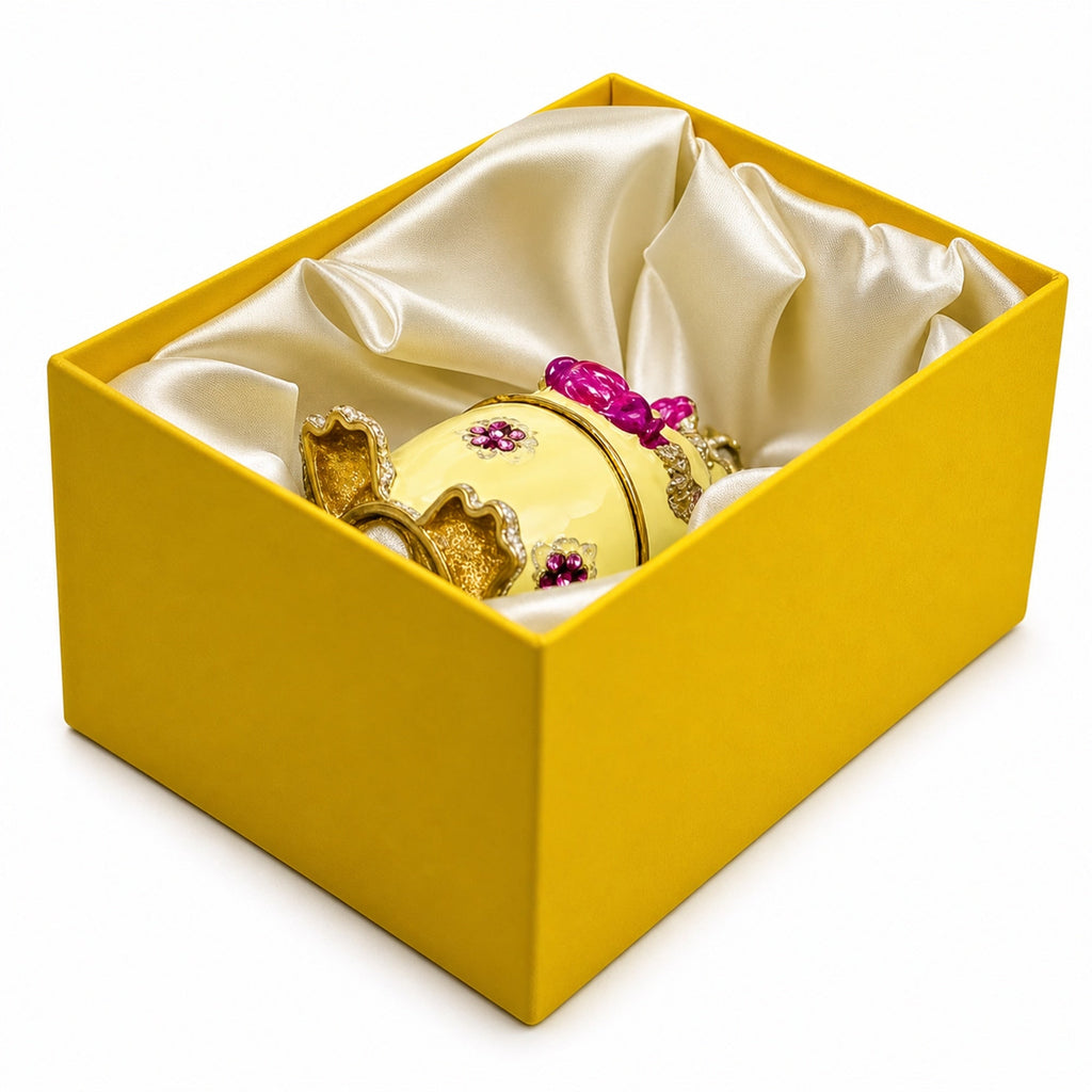 Bunny in the Easter Egg Metal Trinket Box Figurine