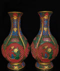 Qing-Style Lacquerware Flower & Bird Vase – 25cm (Collectible) - Che Cose Belle