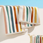 Oversized Striped Border Cabana Beach Towel - Santa Cruz