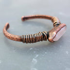 Quartz Double Terminated Bracelet - Handcrafted Copper Talisman For Clarity - Che Cose Belle