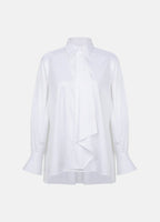 Quinta Tie Detail White Organic Cotton Shirt - Che Cose Belle