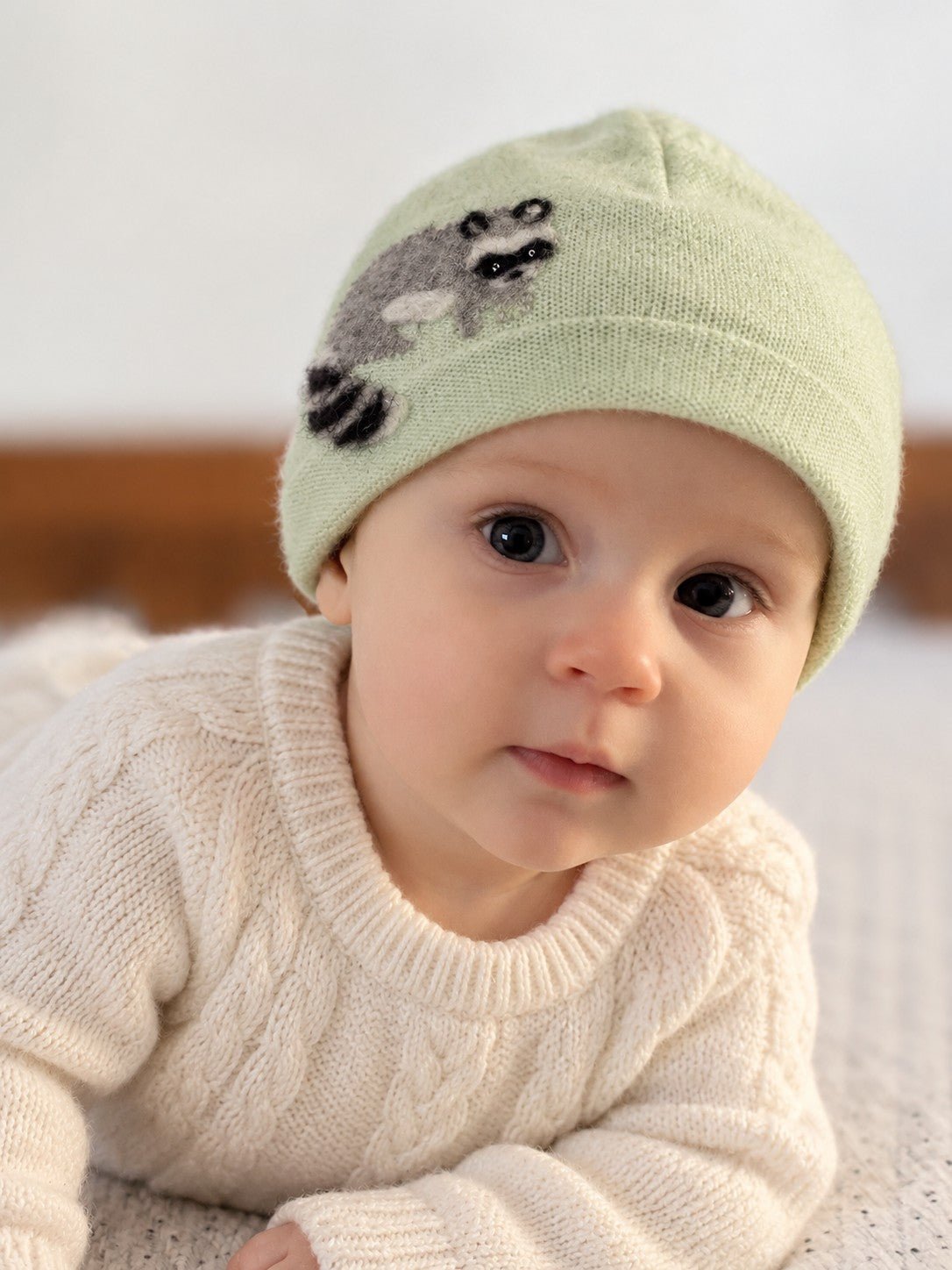 Raccoon Cashmere Hat - Baby - Che Cose Belle