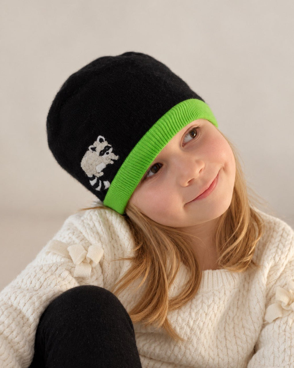 Raccoon Cashmere Hat - Child - Che Cose Belle