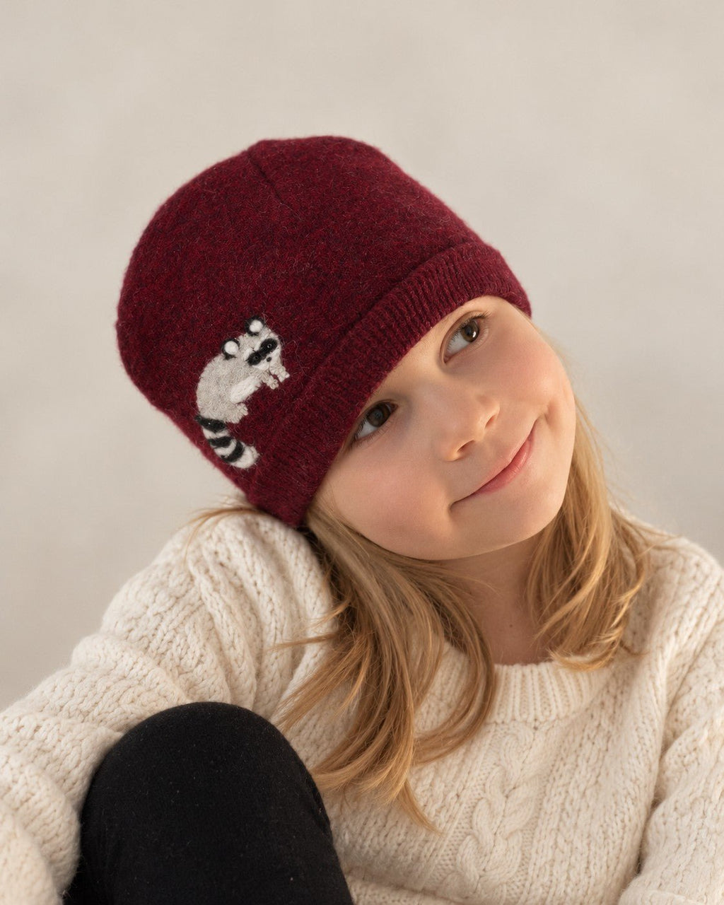 Raccoon Cashmere Hat - Child - Che Cose Belle
