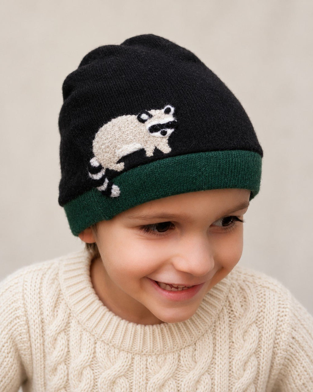 Raccoon Cashmere Hat - Child - Che Cose Belle