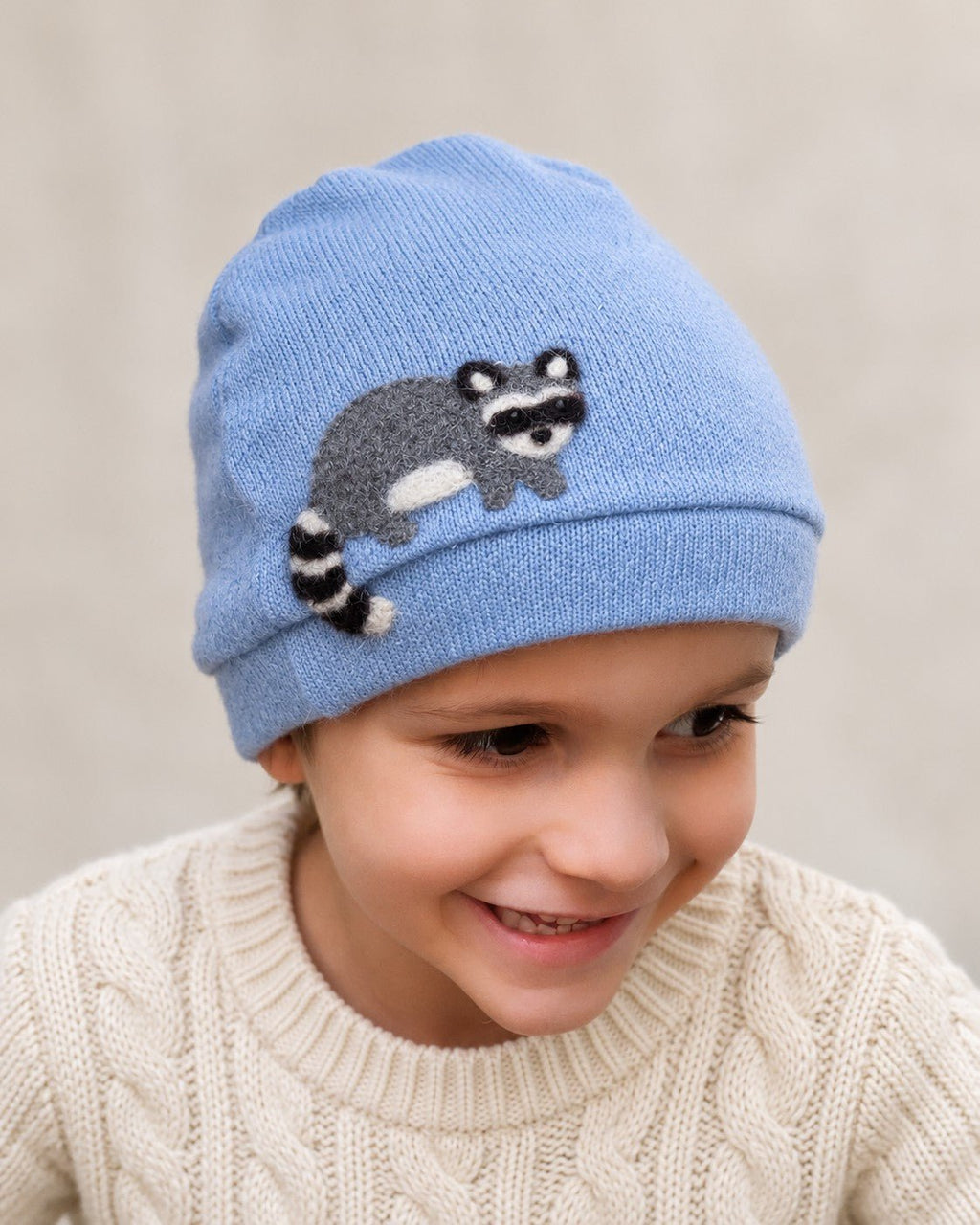 Raccoon Cashmere Hat - Child - Che Cose Belle