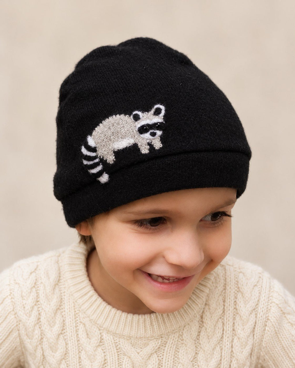 Raccoon Cashmere Hat - Child - Che Cose Belle