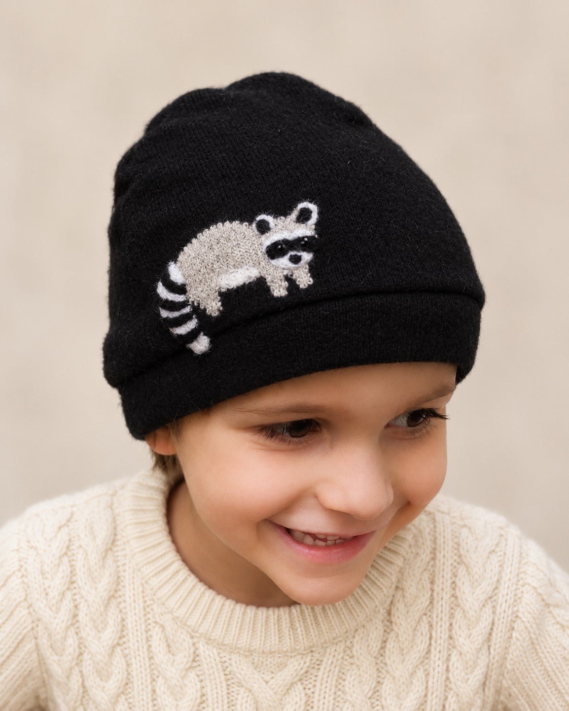 Raccoon Cashmere Hat - Child - Che Cose Belle