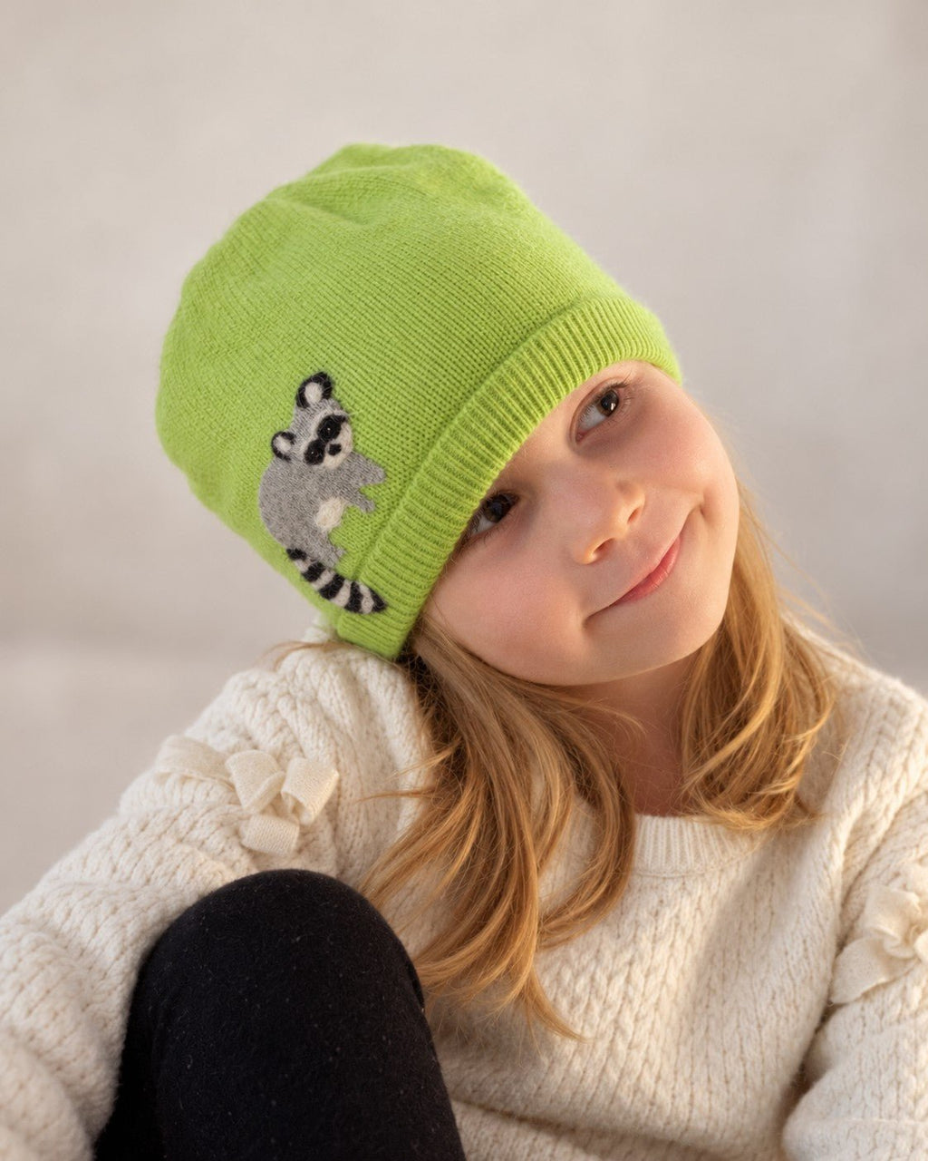 Raccoon Cashmere Hat - Child - Che Cose Belle