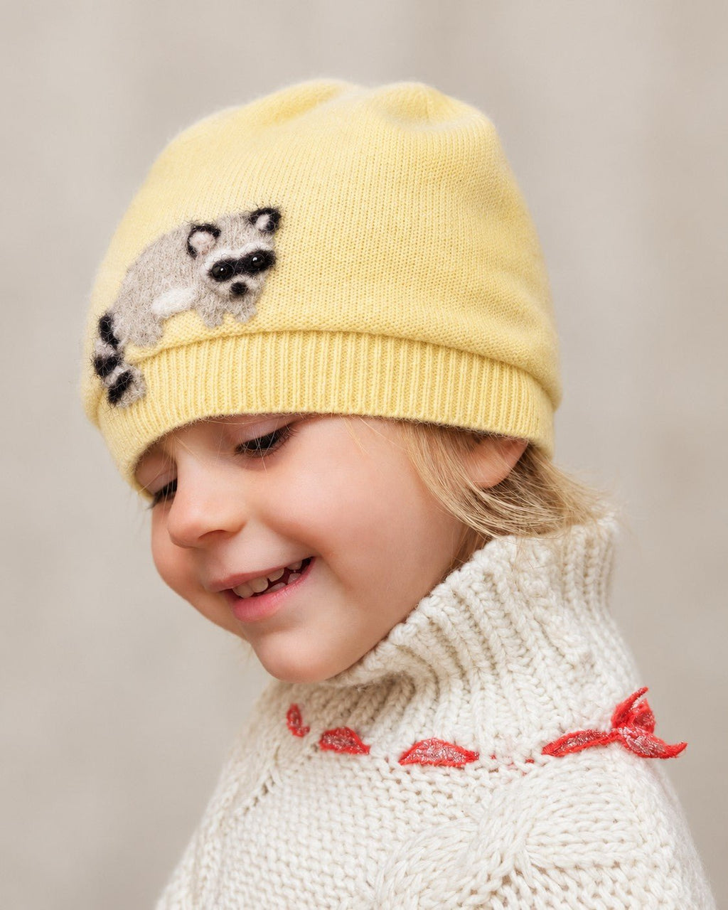 Raccoon Cashmere Hat - Toddler - Che Cose Belle