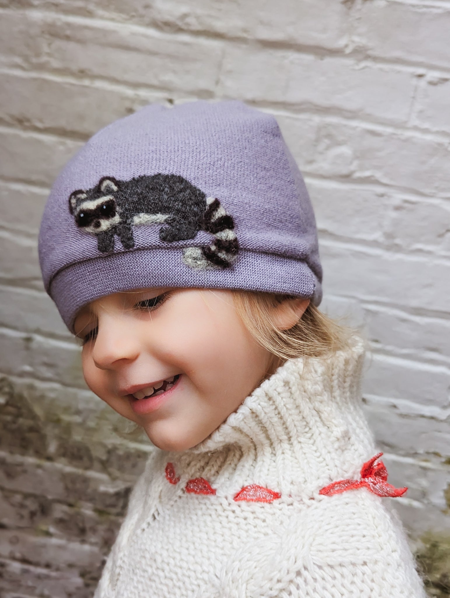 Raccoon Cashmere Hat - Toddler - Che Cose Belle