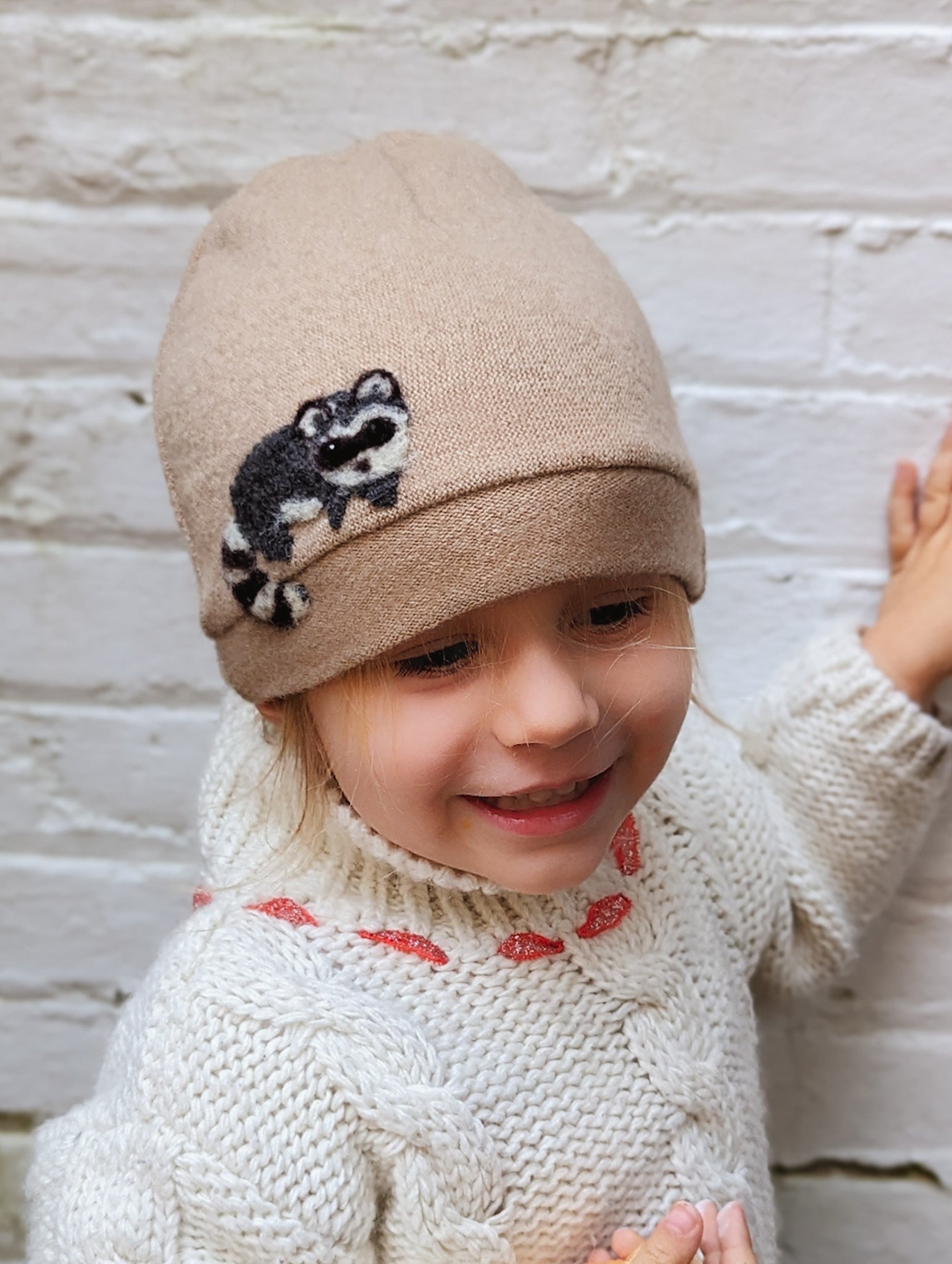 Raccoon Cashmere Hat - Toddler - Che Cose Belle