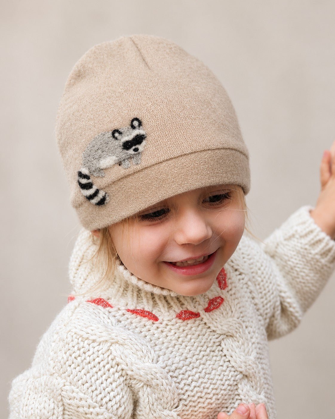 Raccoon Cashmere Hat - Toddler - Che Cose Belle