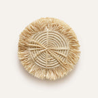 Raffia Fringe Set of 4 Coasters - Che Cose Belle