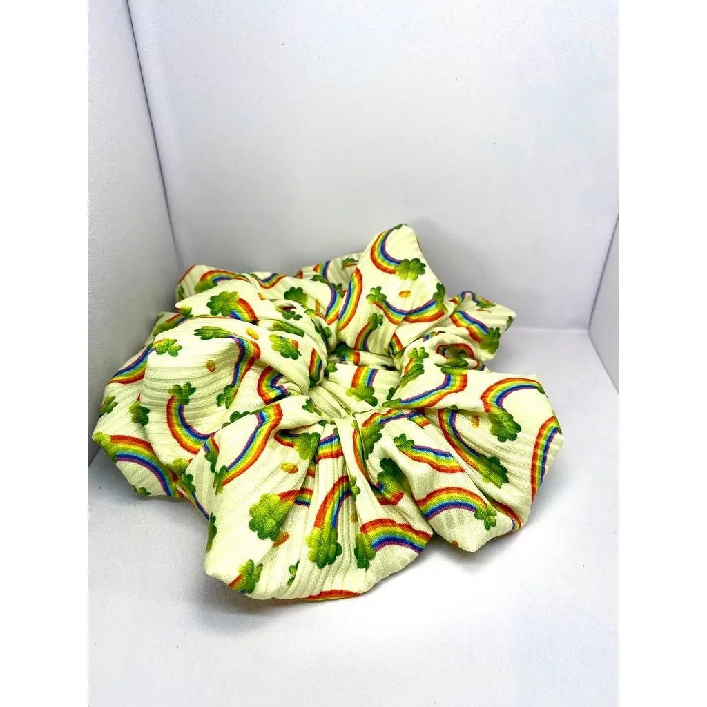 Rainbow Clover St Patrick's Day Scrunchie - Che Cose Belle
