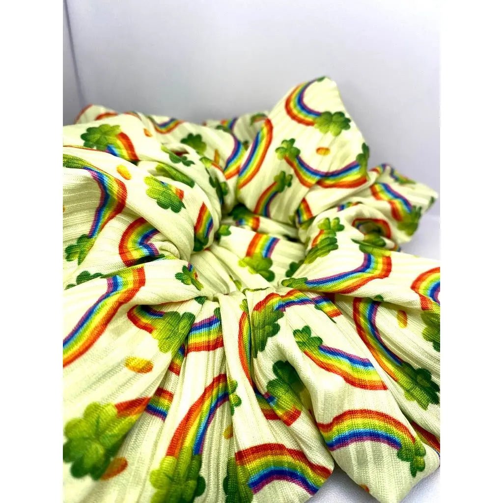 Rainbow Clover St Patrick's Day Scrunchie - Che Cose Belle