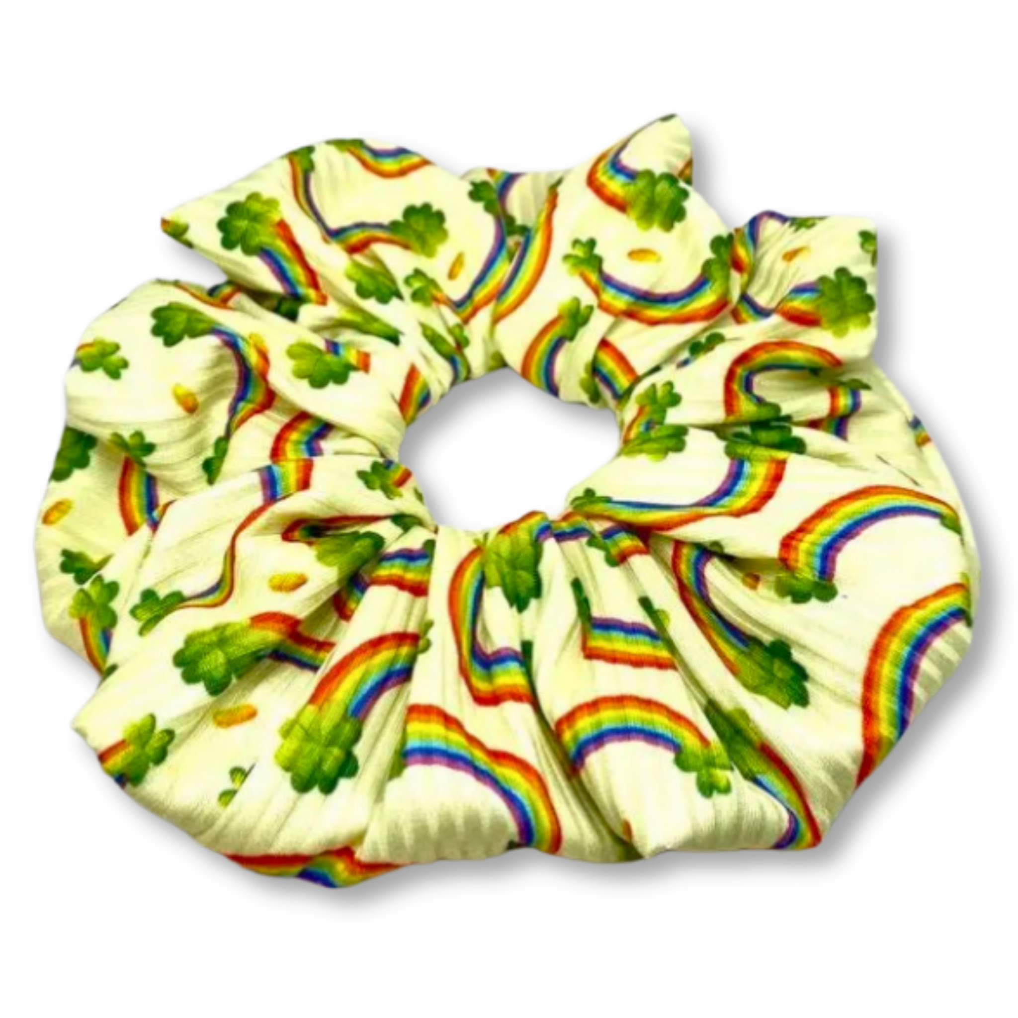 Rainbow Clover St Patrick's Day Scrunchie - Che Cose Belle
