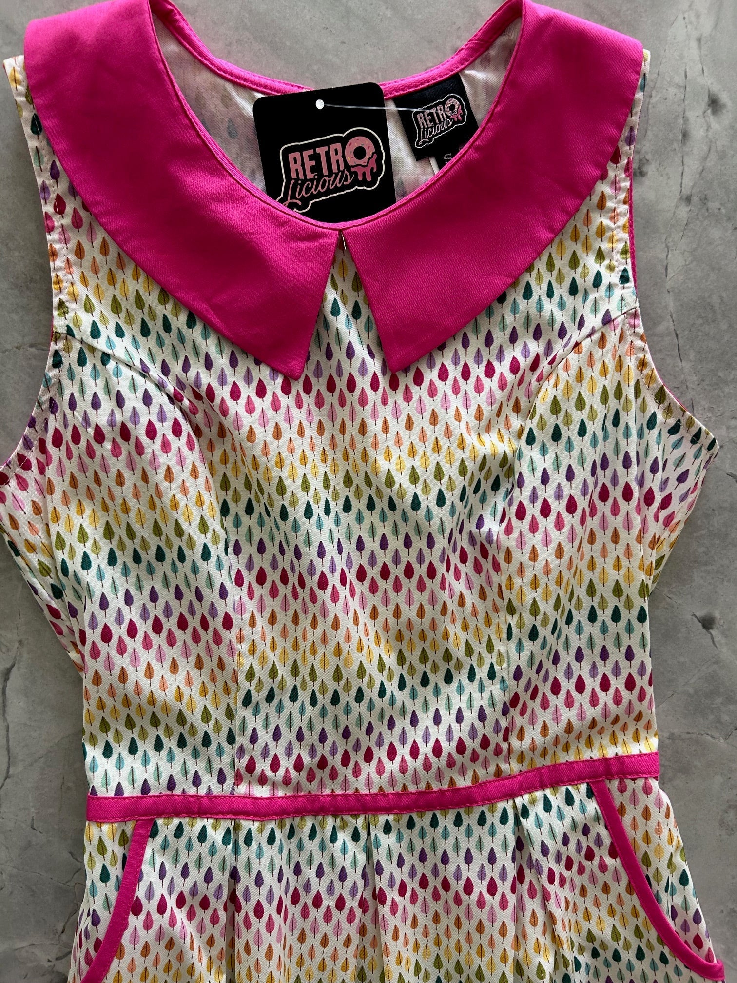 Rainbow Drop Collared Dress - Che Cose Belle