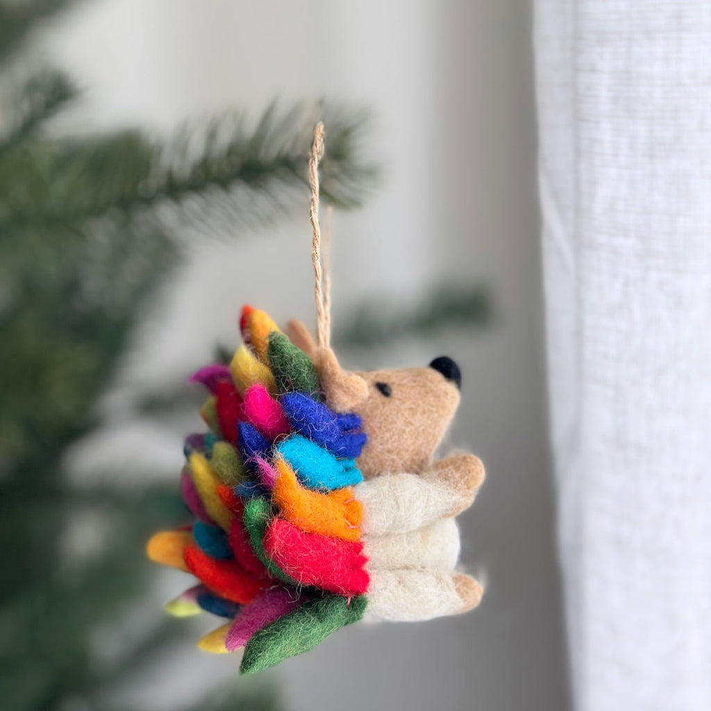 Rainbow Hedgehog Ornament - Che Cose Belle