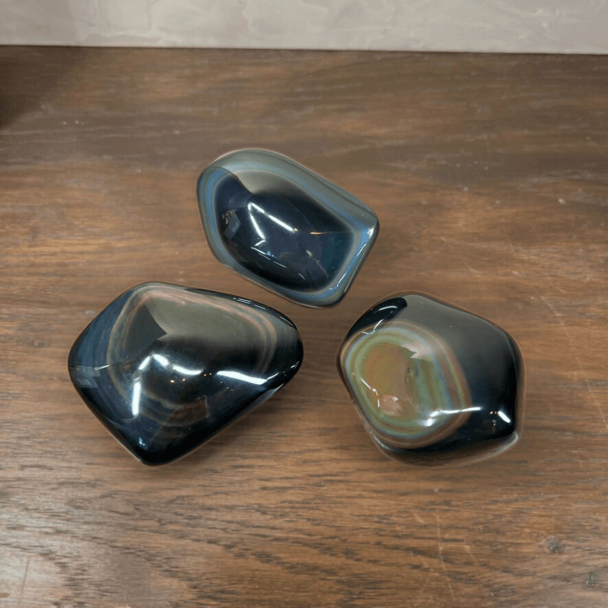 Rainbow Obsidian Palm Stones - Che Cose Belle