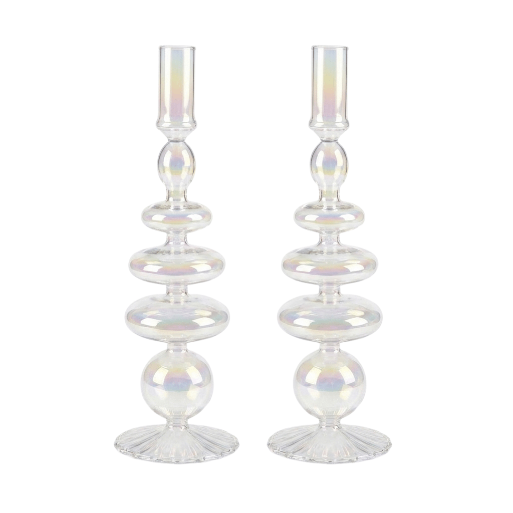 Rainbow Prism Candle Holder - Pair - Che Cose Belle
