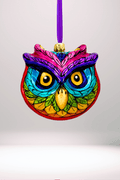 Rainbow Prism Owl Polish Glass Ornament - Che Cose Belle