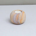 Rainbow Sandstone Pebble Candleholder, Small - Che Cose Belle
