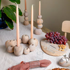 Rainbow Sandstone Pebble Candleholder, Small - Che Cose Belle