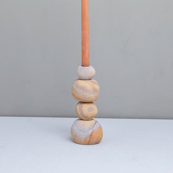 Rainbow Sandstone Taper Holder - Che Cose Belle
