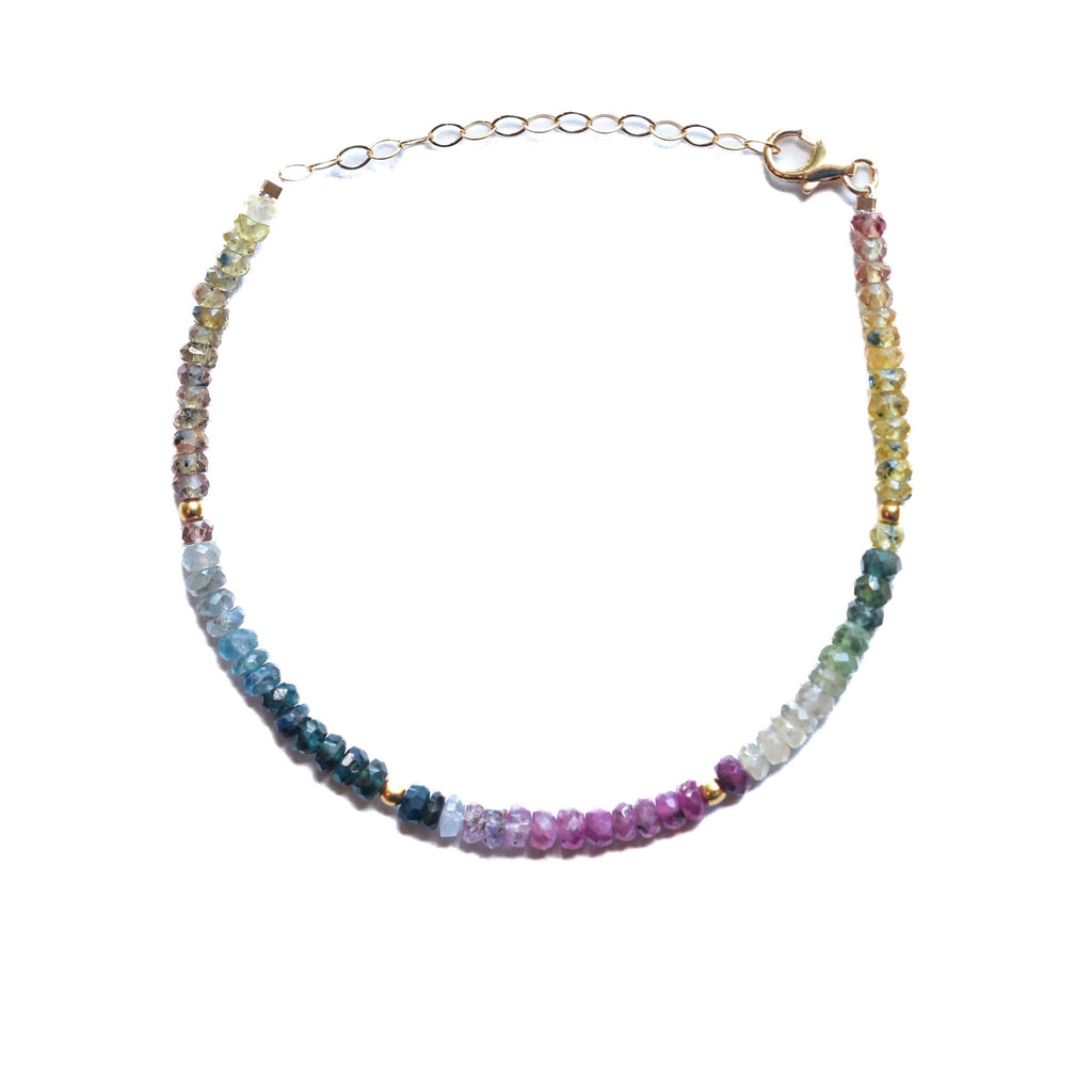 Rainbow Sapphire Beaded Bracelet - Che Cose Belle