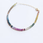 Rainbow Sapphire Beaded Bracelet - Che Cose Belle