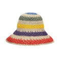 Rainbow Woven Straw Bucket Hat - Che Cose Belle