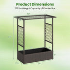 Raised Garden Bed with Hanging Roof and Trellises - Che Cose Belle