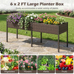 Raised Garden Bed with Legs and Removable Liner - 73 Inch - Che Cose Belle