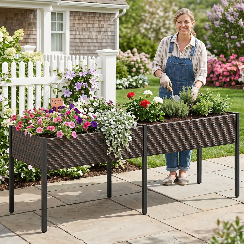 Raised Garden Bed with Legs and Removable Liner - 73 Inch - Che Cose Belle