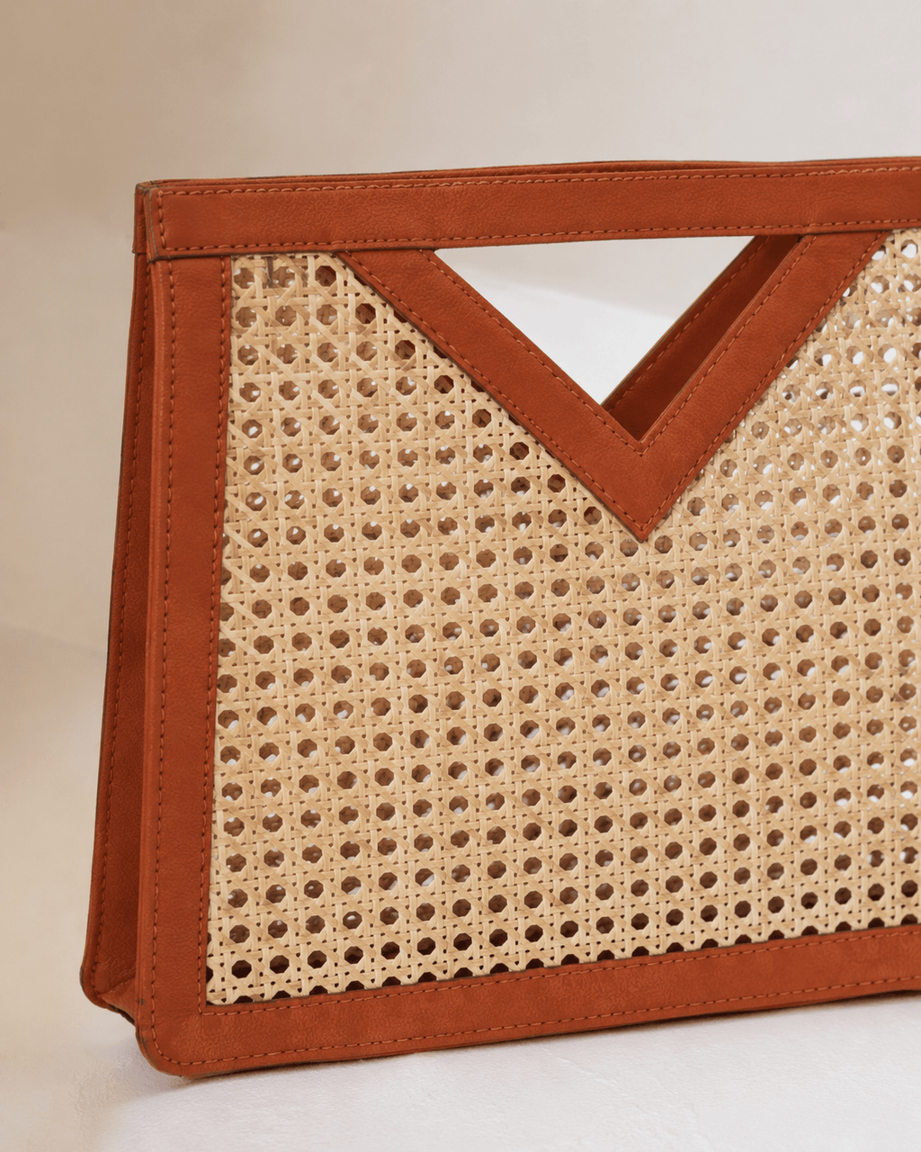 Raja Leather and Cane Handbag - Che Cose Belle