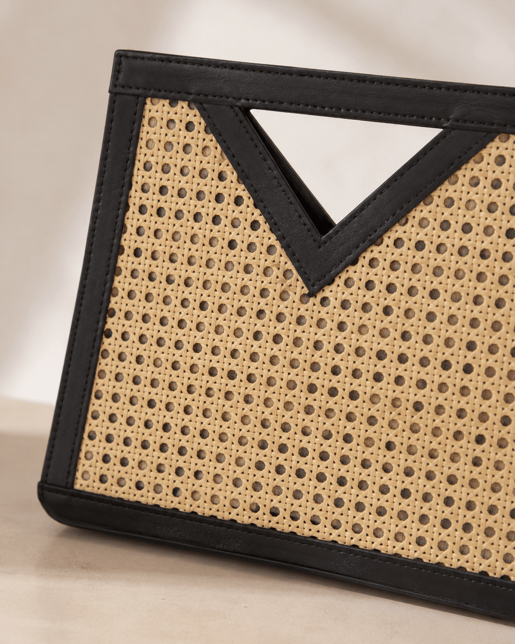 Raja Leather and Cane Handbag - Che Cose Belle