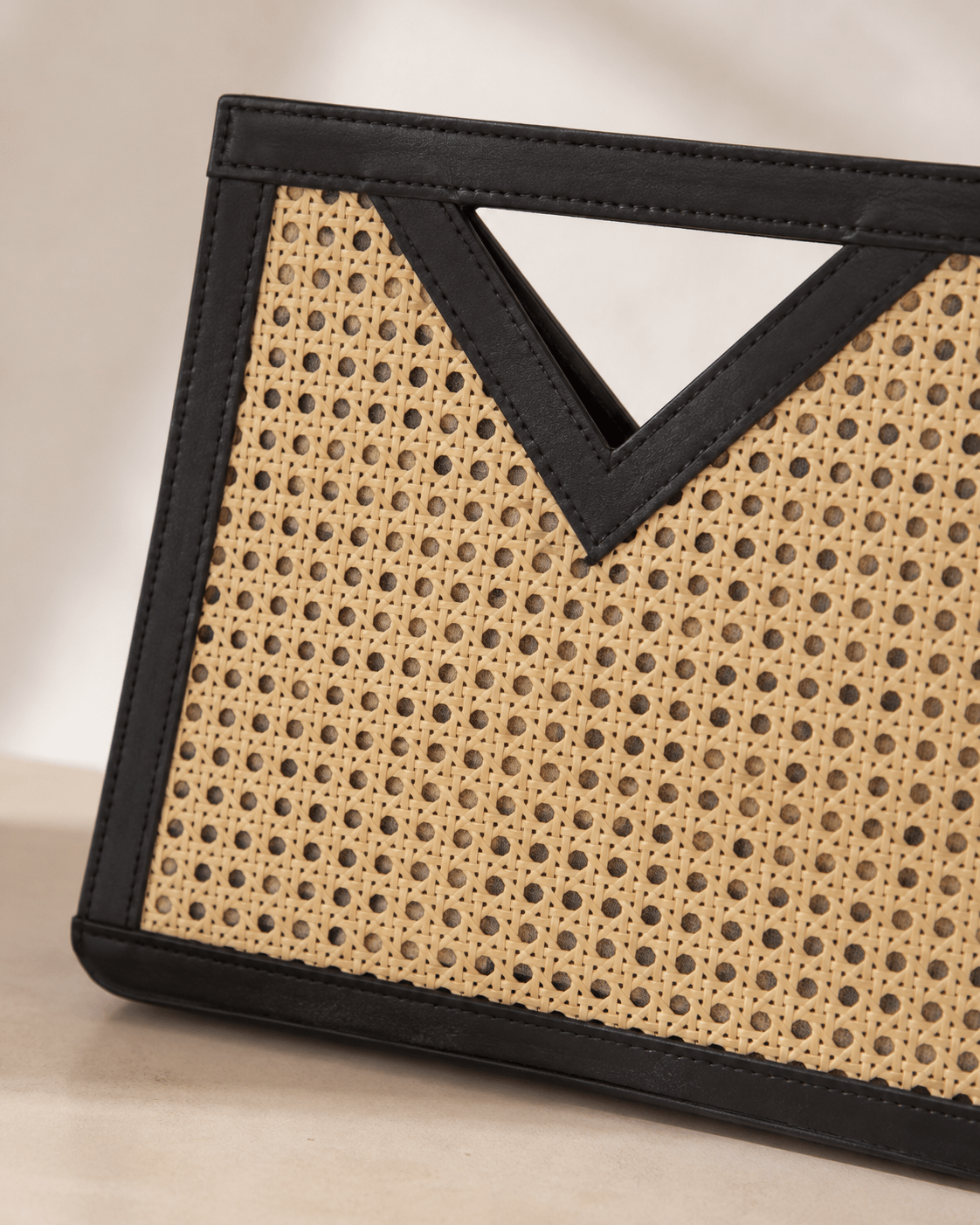 Raja Leather and Cane Handbag - Che Cose Belle