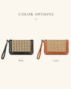 Raja Leather and Cane Wallet - Che Cose Belle