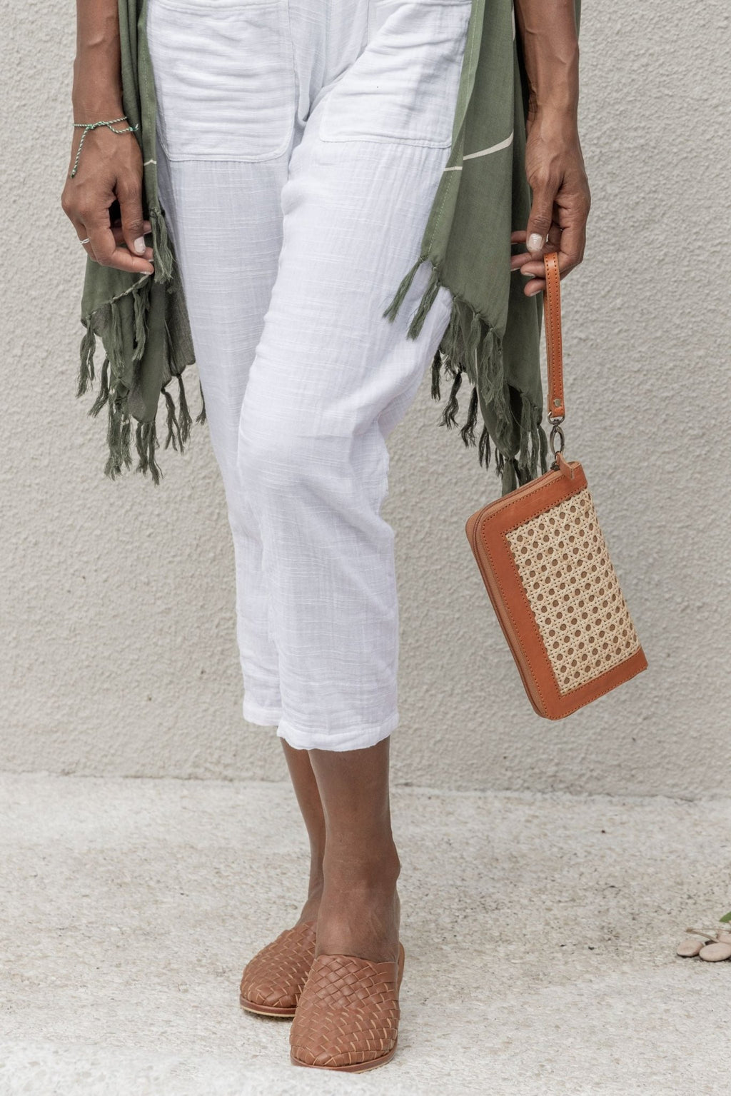 Raja Leather and Cane Wallet - Che Cose Belle
