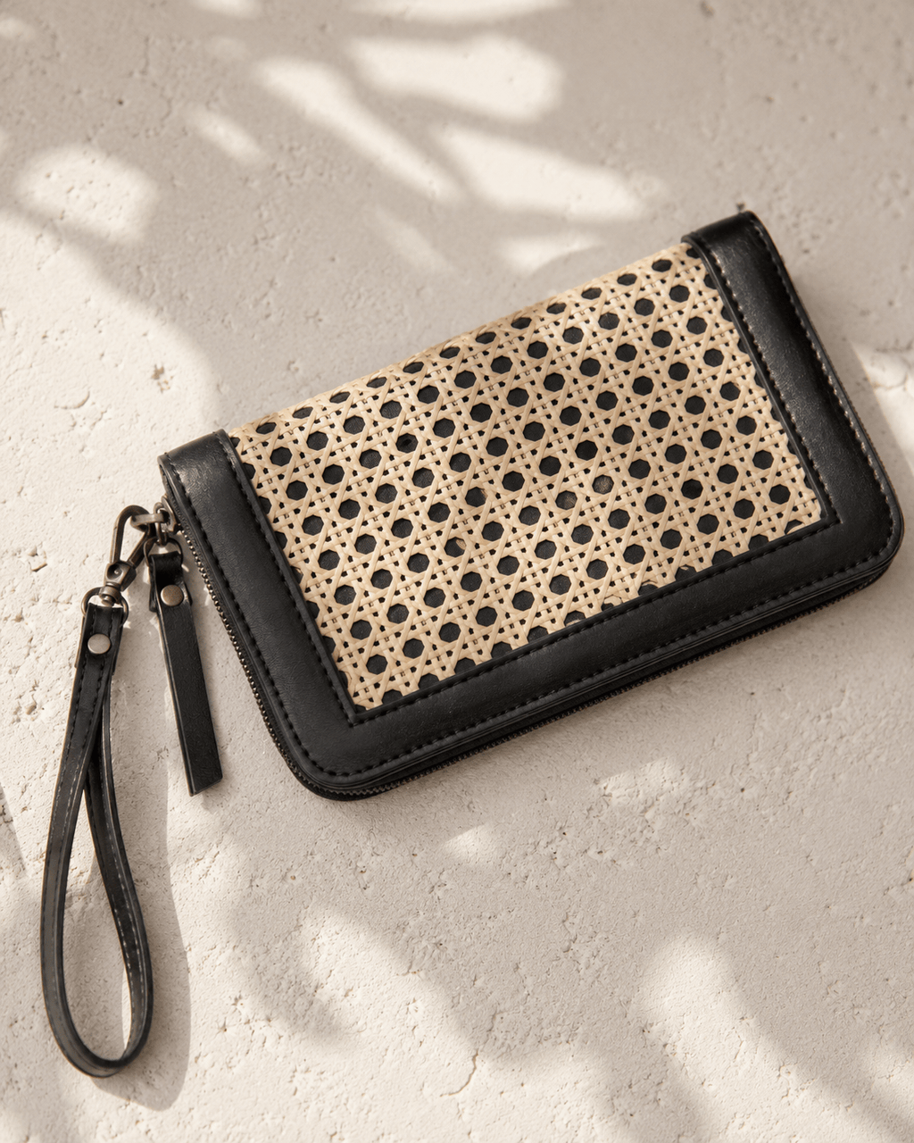 Raja Leather and Cane Wallet - Che Cose Belle