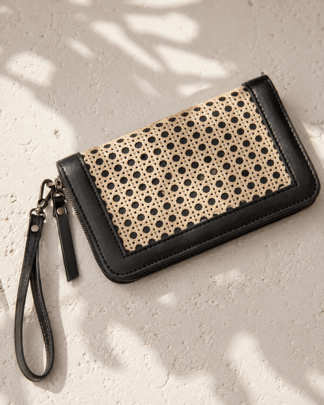 Raja Leather and Cane Wallet - Che Cose Belle